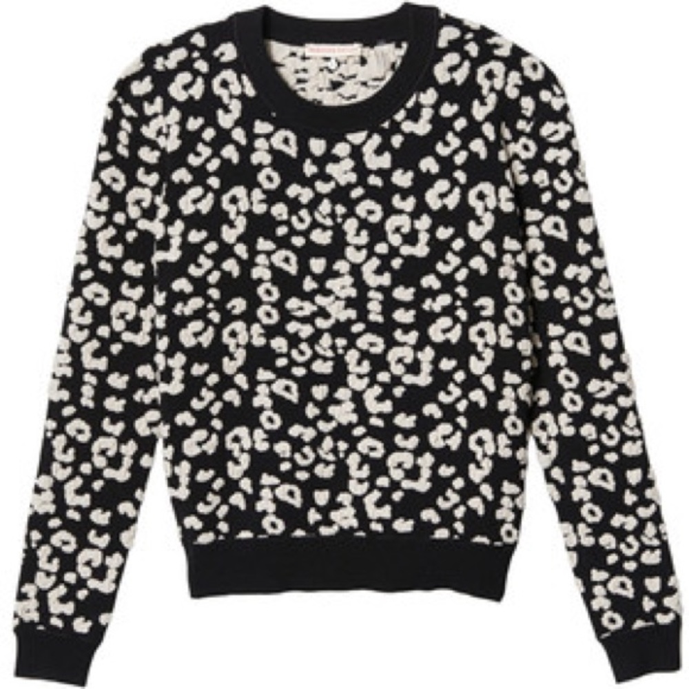 Rebecca Taylor Leopard Pullover Sweater Med